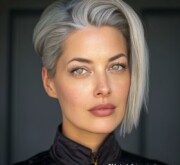 Captivating gray mesmerizing haircut