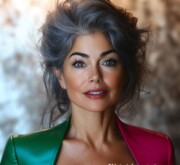 Heavenly gray short bold haircut