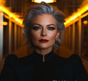 Heavenly gray short delicate haircut