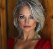 Heavenly gray short fancy haircut