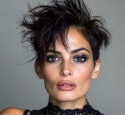 Normal short black hairstyle for women