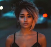 Short black captivating hairstyle for women