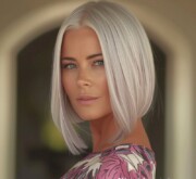 Sophisticated gray mesmerizing haircut