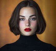 Unique short brown trendy haircut