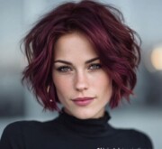 A dazzling short colored coif full of life
