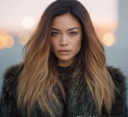 A fresh long brown lovely look with subtle waves A fresh long brown lovely look with subtle waves