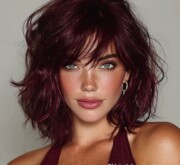 A playful, colorful medium length coif A playful, colorful medium length coif