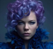 A radiant short colorful coiffure