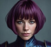 A vibrant short colorful coiffure glowing with life