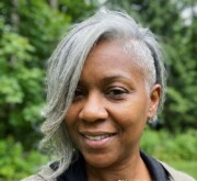 Bold shining short gray hair with sleek shine