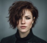 Brown short coiffure for a youthful, playful vibe