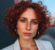 Charming short red hair with soft detailing