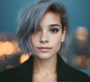 Chic short gray look with a fresh, clean appearance