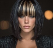 Colorful medium length coif glowing with delightful hues Colorful medium length coif glowing with delightful hues