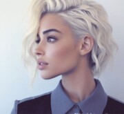 Cool short gray style with chic finish
