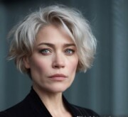 Cool short gray style with defined structurea Cool short gray style with defined structurea