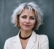 Cool short gray style with natural shine