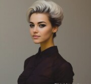 Cool short gray style with smooth, soft texture