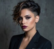 Fresh short brown haircut woman for a polished look
