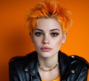 Inspiring short colorful coiffure full of vibrance and life
