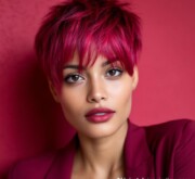 Inspiring short colorful coiffure glowing with brightness and love Inspiring short colorful coiffure glowing with brightness and love