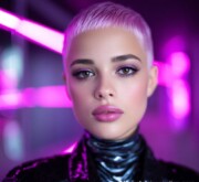 Inspiring short colorful coiffure glowing with the magic of color Inspiring short colorful coiffure glowing with the magic of color