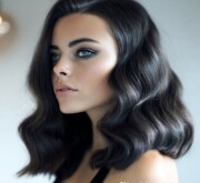 Long black haircut idea with a soft, flowing finish Long black haircut idea with a soft, flowing finish