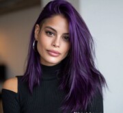 Long colorful hairdo like a river of light Long colorful hairdo like a river of light