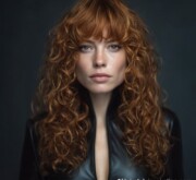Long red hair like the flame of passion in the night Long red hair like the flame of passion in the night