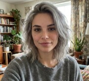Medium gray coif with smooth shine