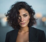 Medium length black hair that flows with inspiring ease Medium length black hair that flows with inspiring ease