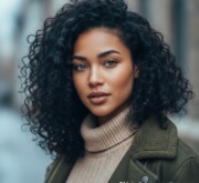 Medium length black hair that inspires effortless beauty Medium length black hair that inspires effortless beauty