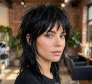 Medium length black hair that inspires elegance and grace Medium length black hair that inspires elegance and grace