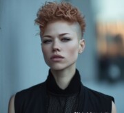 Playful and charming short red hair