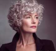 Polished chic short gray look with smooth texture Polished chic short gray look with smooth texture