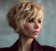 Popular short blonde for woman with a fresh look
