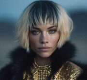 Popular short blonde for woman with sleek finish