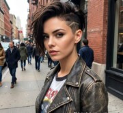 Short brown inspiration with layers that add movement