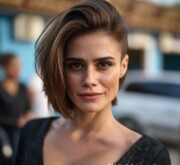 Short brown style that’s ideal for effortless chic