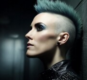 Short colored coif filled with bold energy