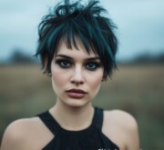 Short colored hair full of expression Short colored hair full of expression