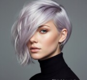 Short colorful hairstyle reflecting the beauty of the soul’s light