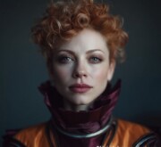 Short red hairdo, bold as a flame