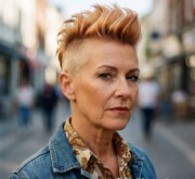 Short red style, vibrant with light