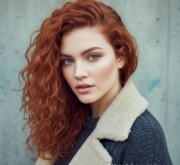 Stunning long red hairstyle full of life Stunning long red hairstyle full of life