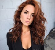 Stunning long red hairstyle with a smooth texture Stunning long red hairstyle with a smooth texture